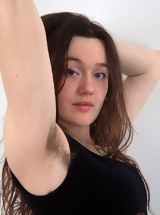 She has never shaved her pussy and is happy to prove it